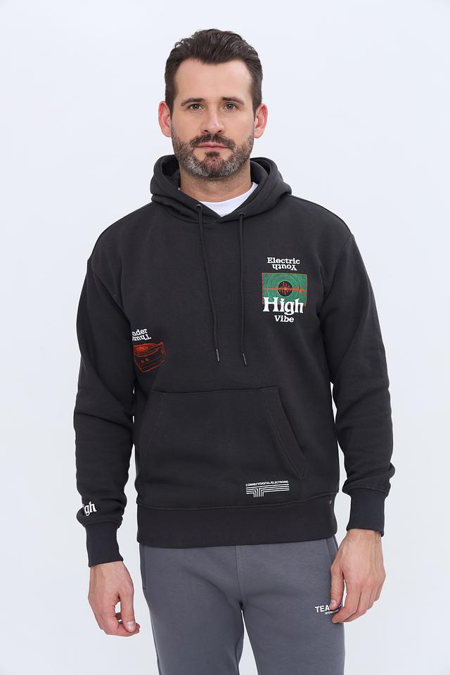 Толстовка Alcott с принтом чёрная