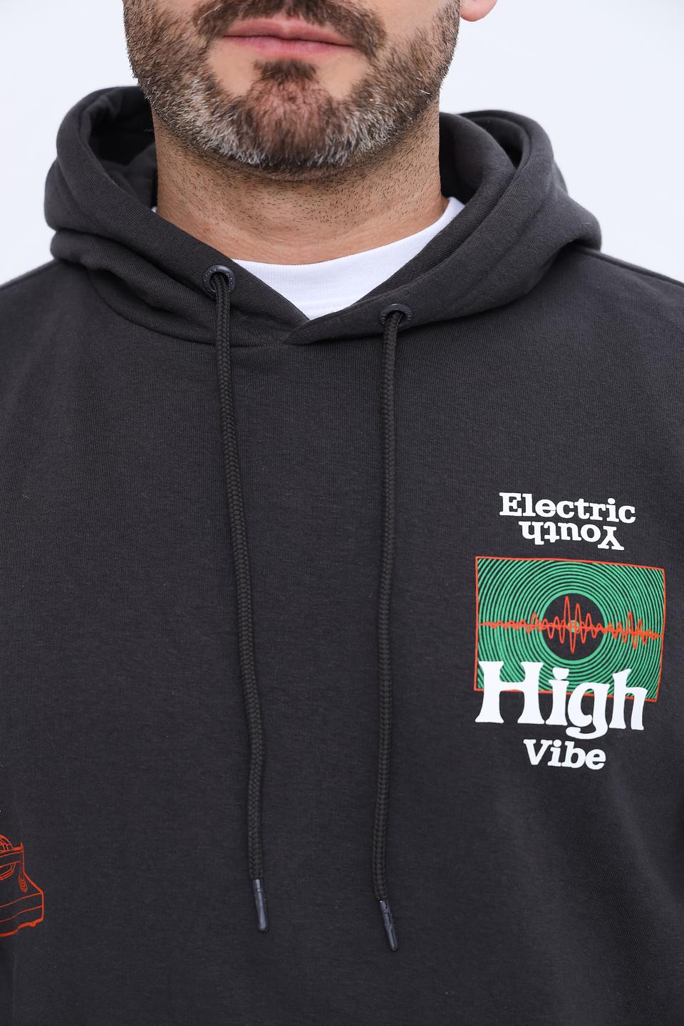 Толстовка Alcott с принтом чёрная