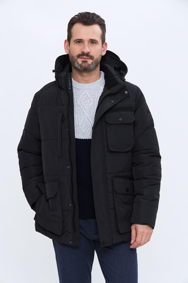 Куртка Bugatti чёрная стеганая