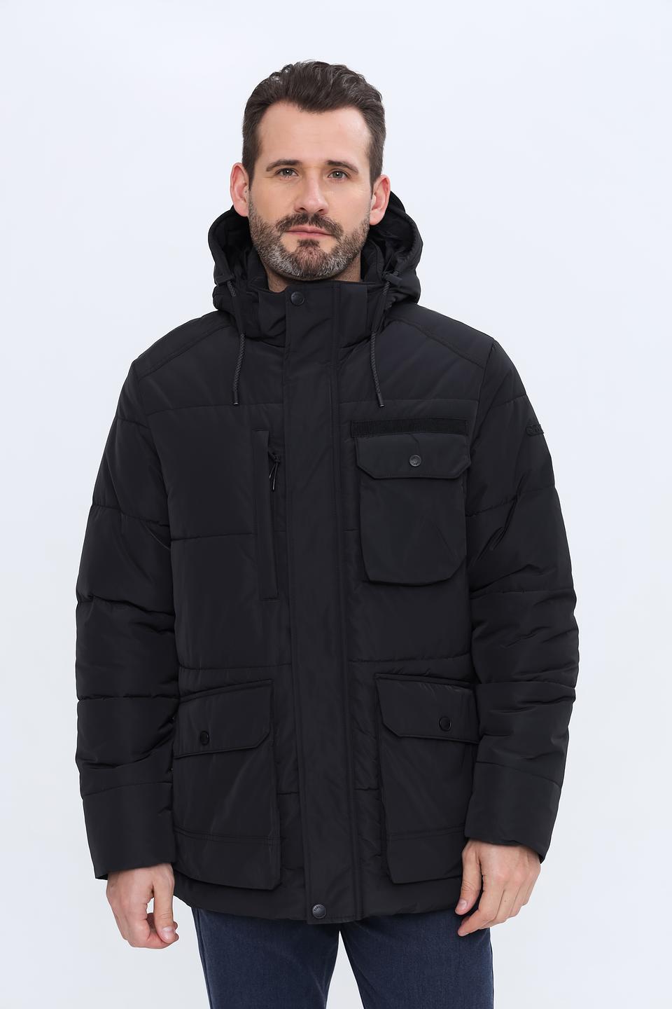 Куртка Bugatti чёрная стеганая