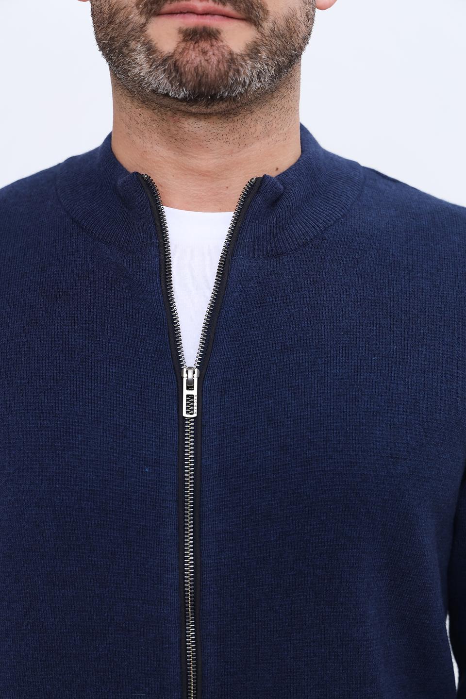 Кардиган Ragman на молнии синий
