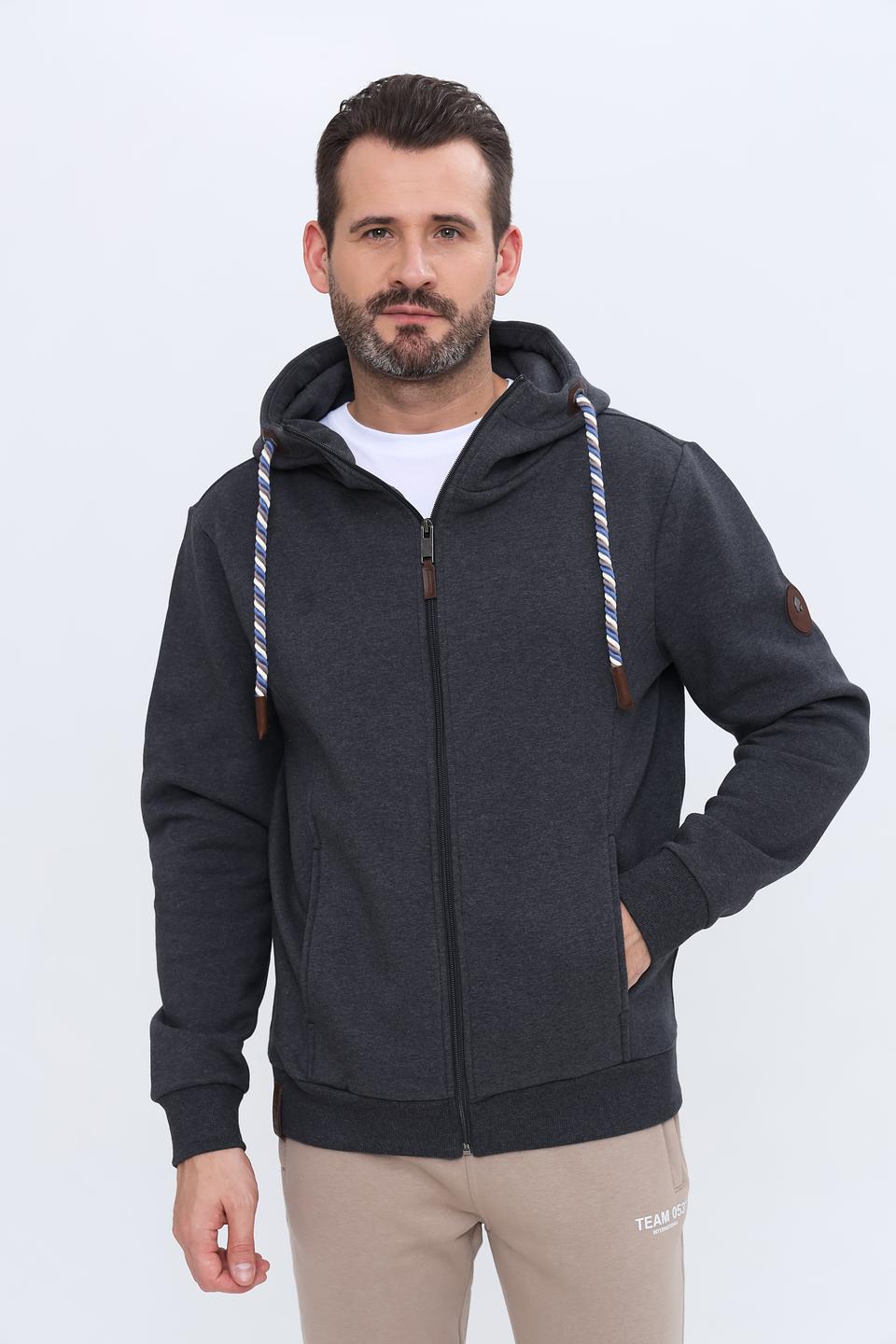 Кардиган Ragman с капюшоном серый