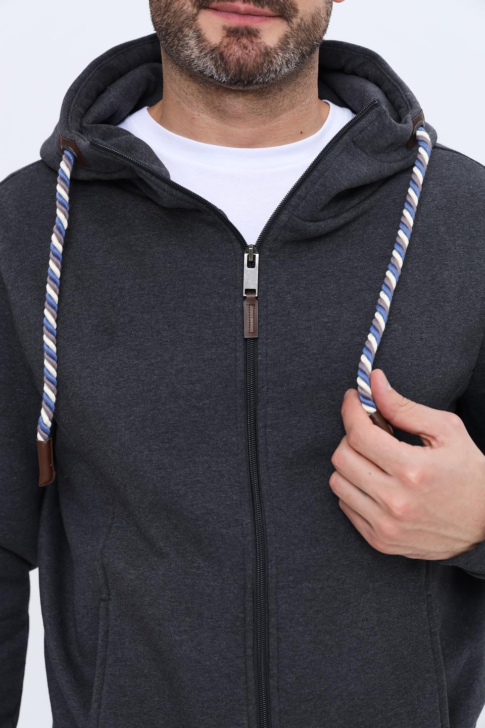 Кардиган Ragman с капюшоном серый