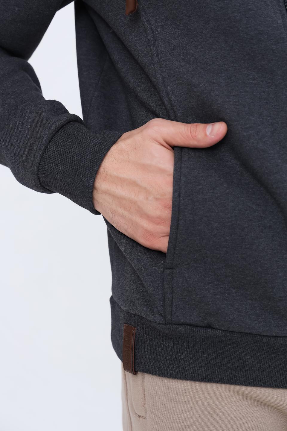 Кардиган Ragman с капюшоном серый