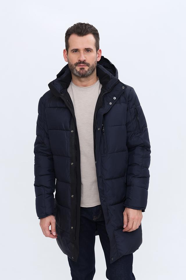 Пальто Pezzo стеганое синее