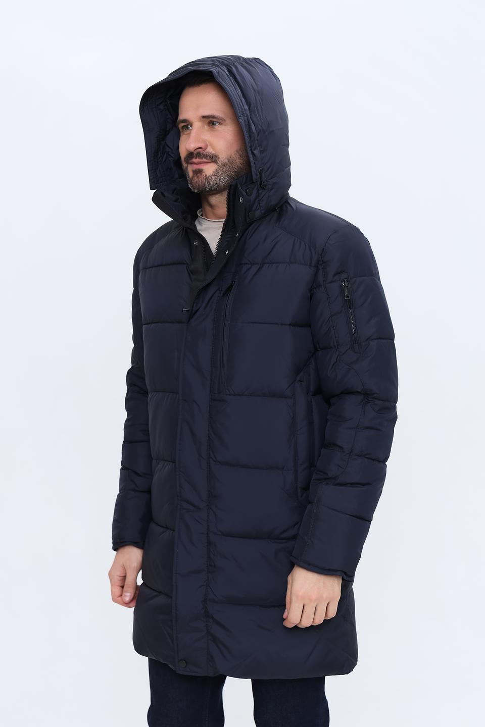 Пальто Pezzo стеганое синее