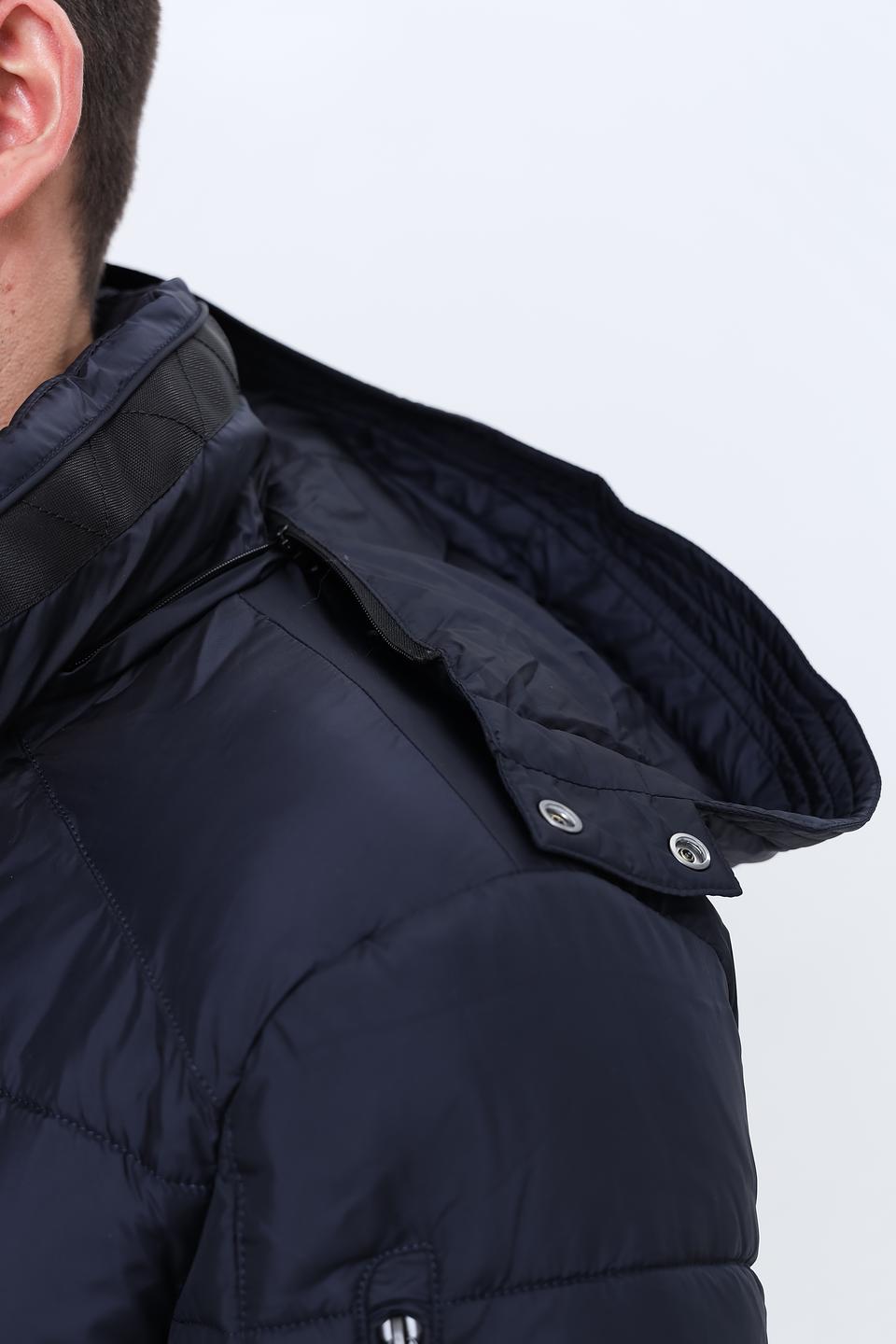 Пальто Pezzo стеганое синее