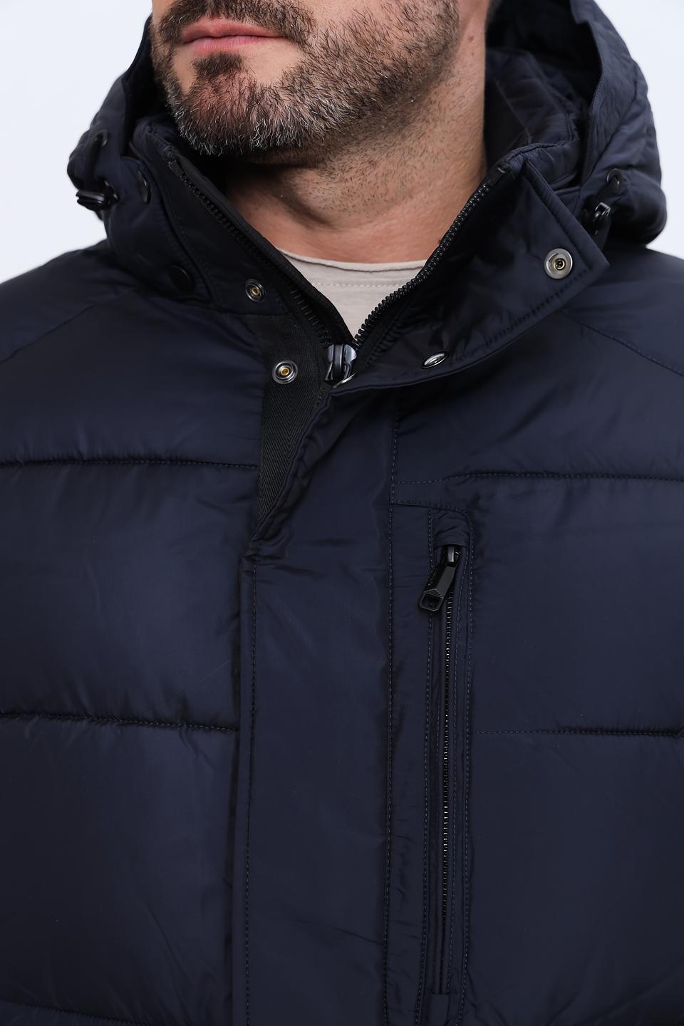 Пальто Pezzo стеганое синее