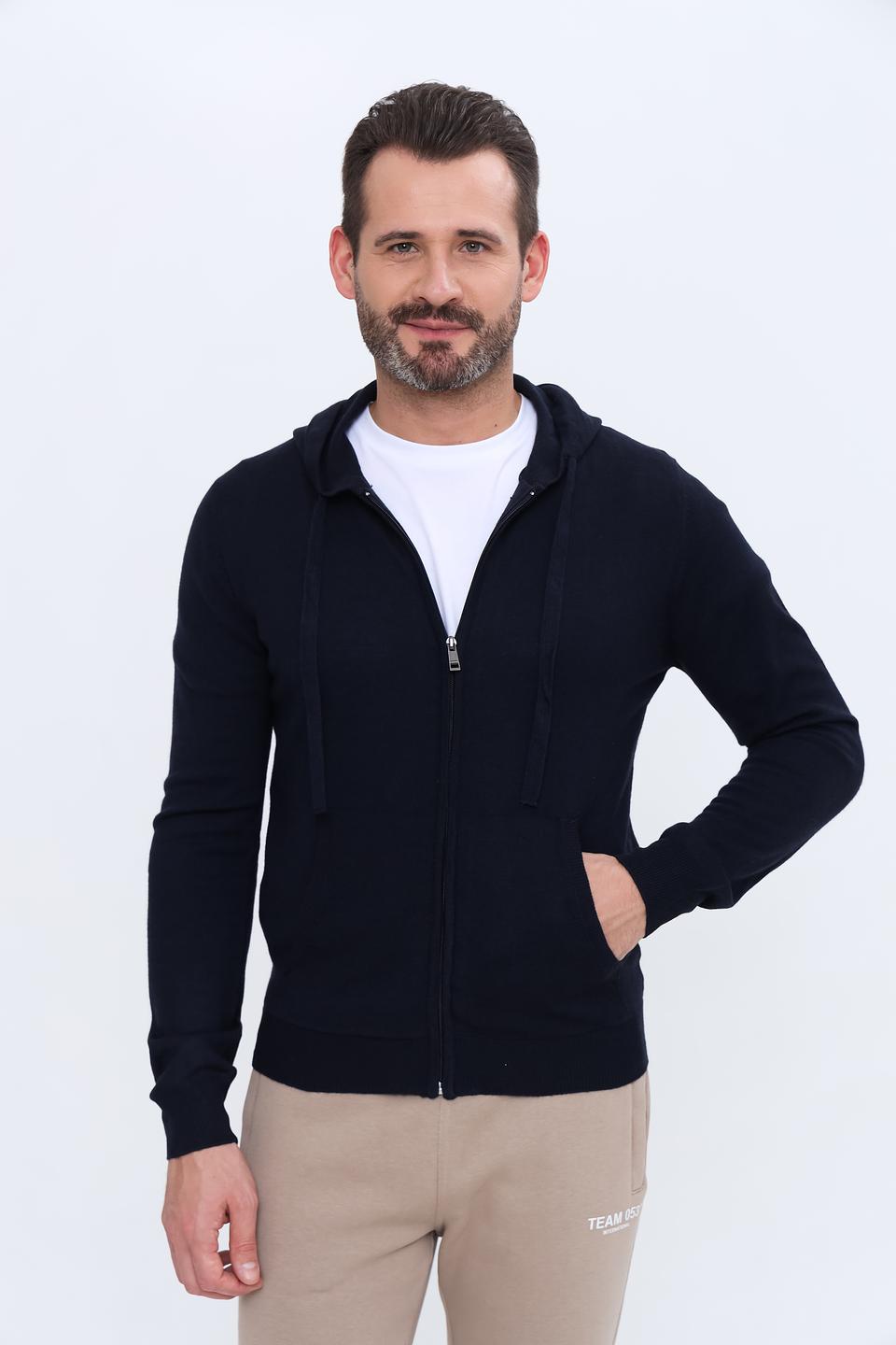 Кардиган Alcott на молнии тёмно-синий