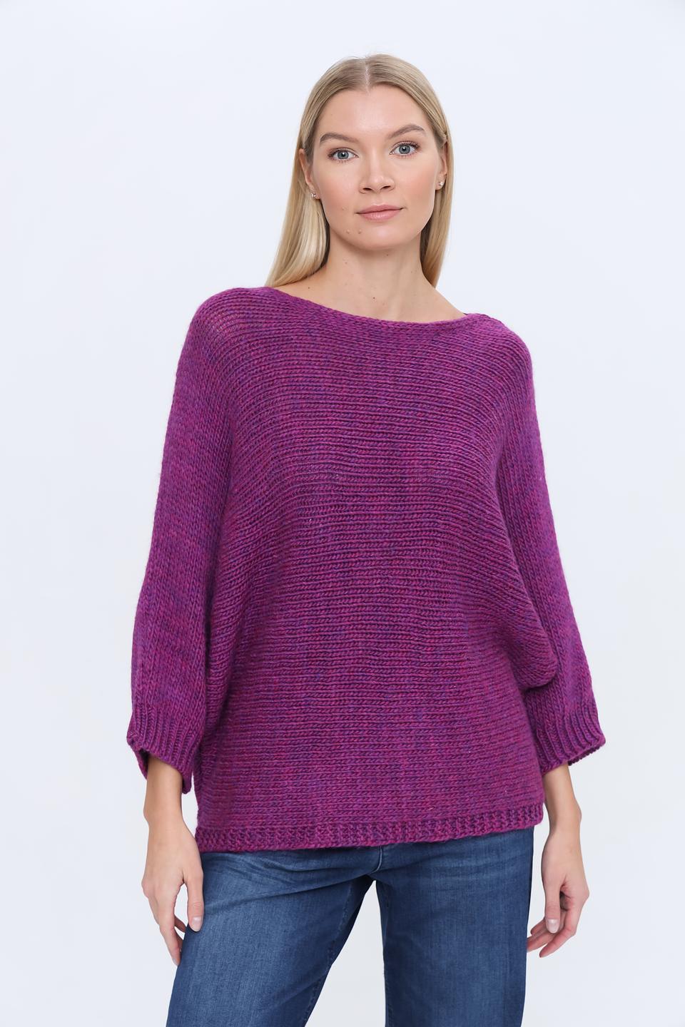 Пуловер More and More фиолетовый
