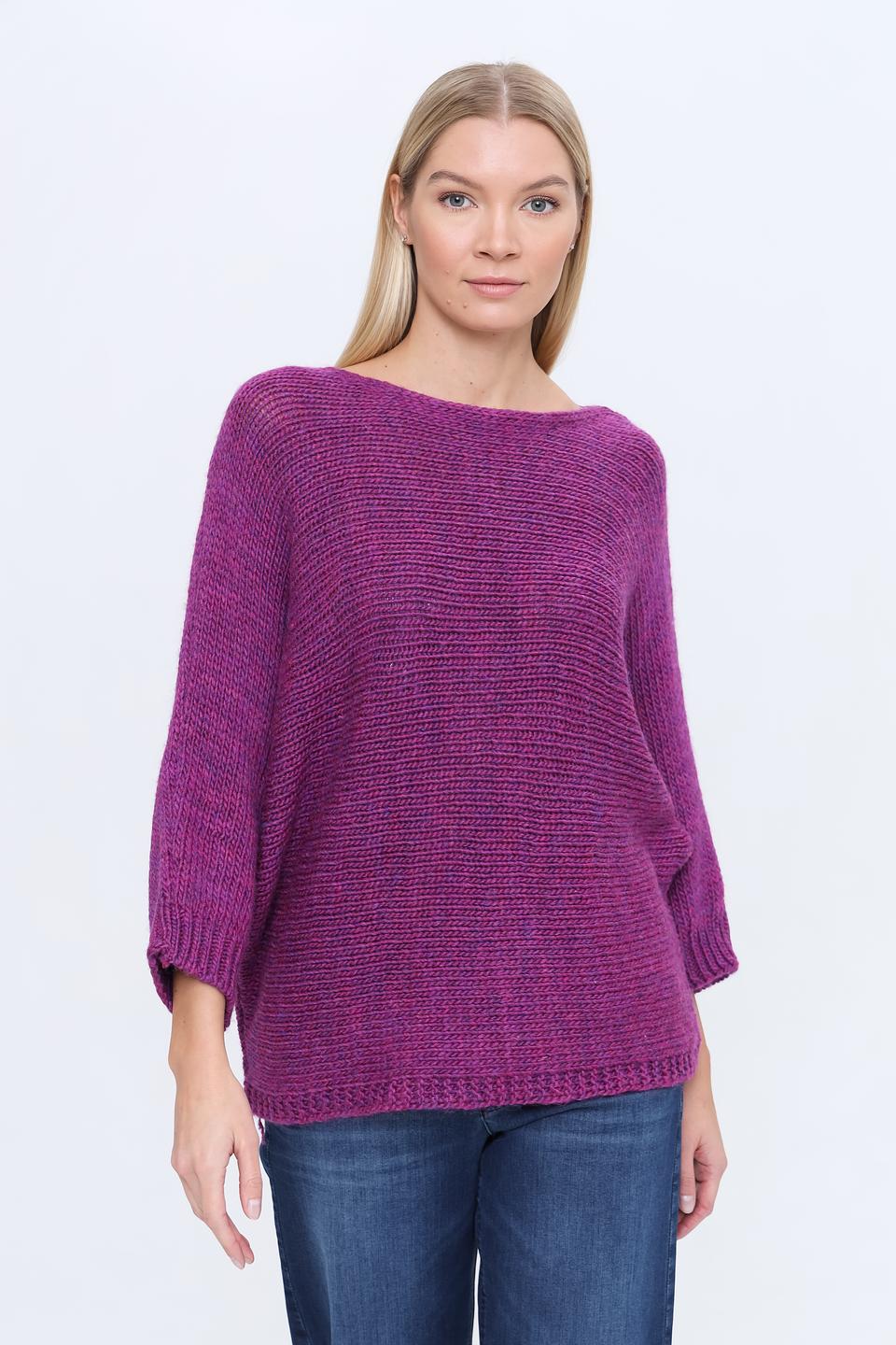 Пуловер More and More фиолетовый