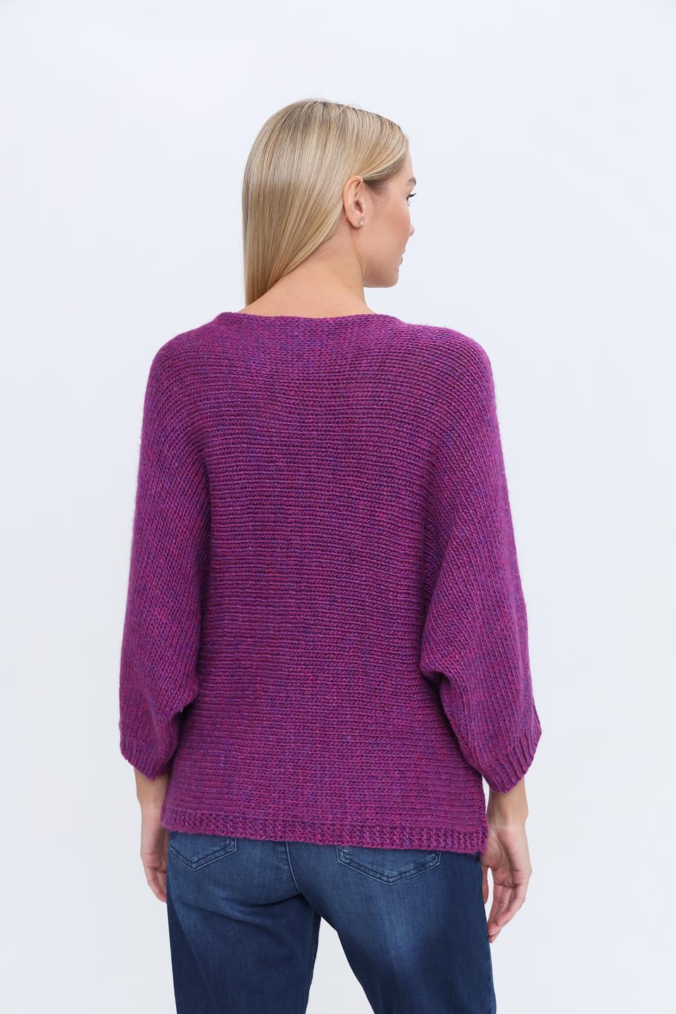 Пуловер More and More фиолетовый