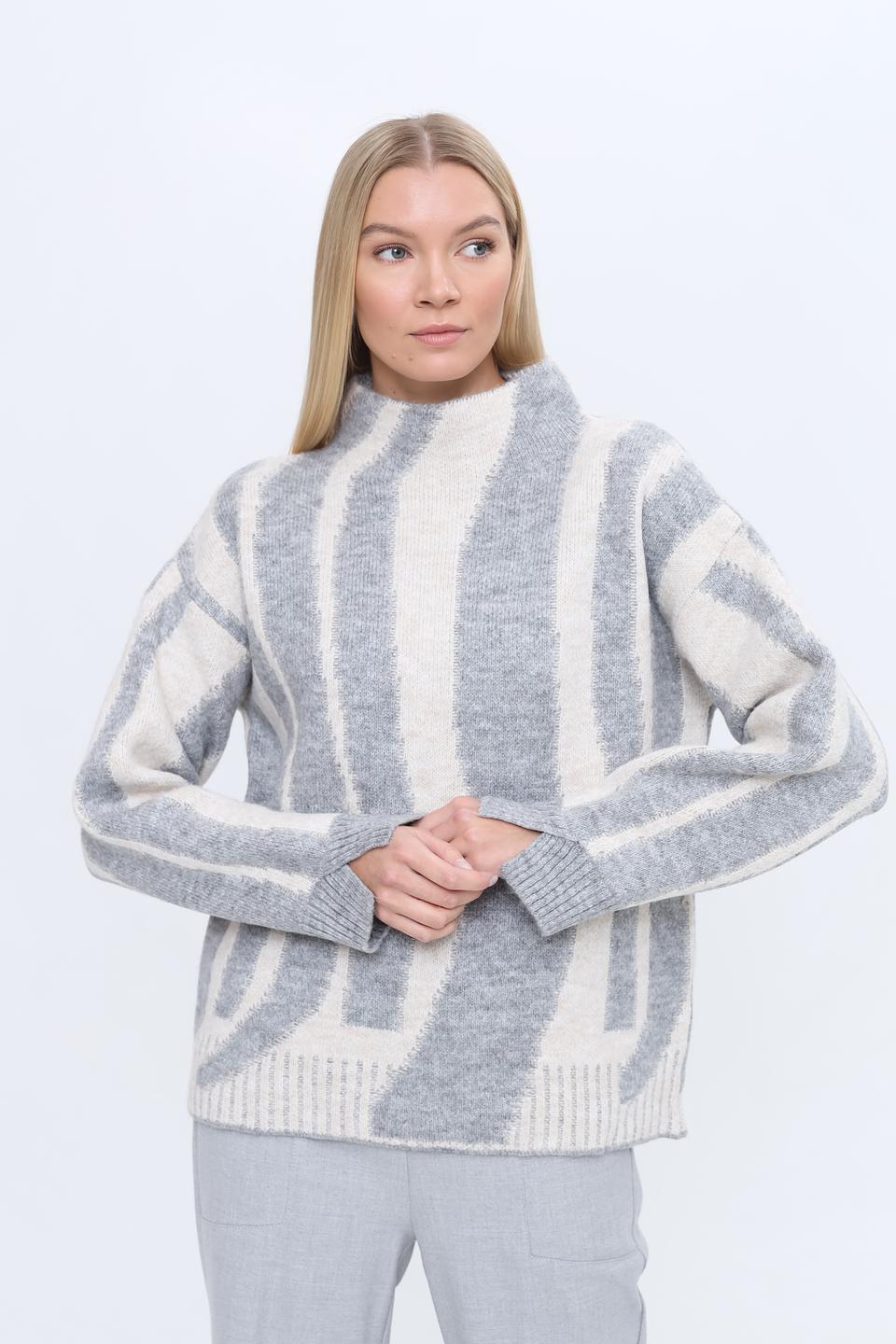 Пуловер More and More в полоску