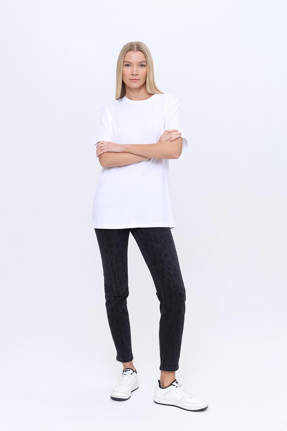 Джинсы Toni collection с леопардовым принтом