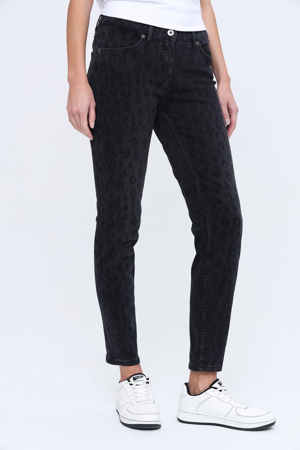 Джинсы Toni collection с леопардовым принтом