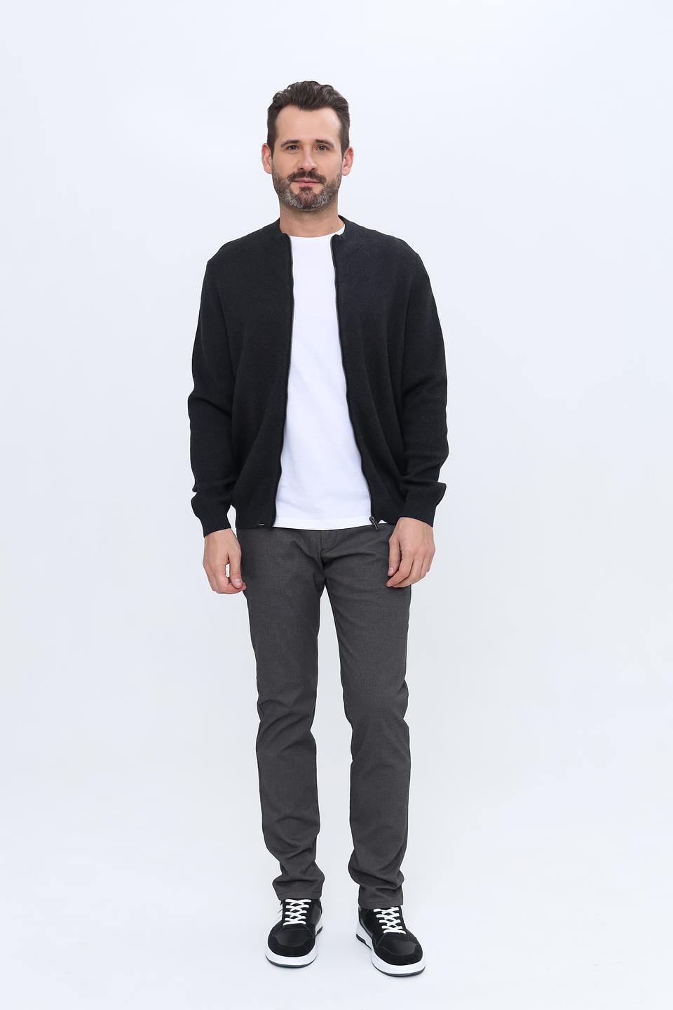 Кардиган Ragman мужской чёрный на молнии