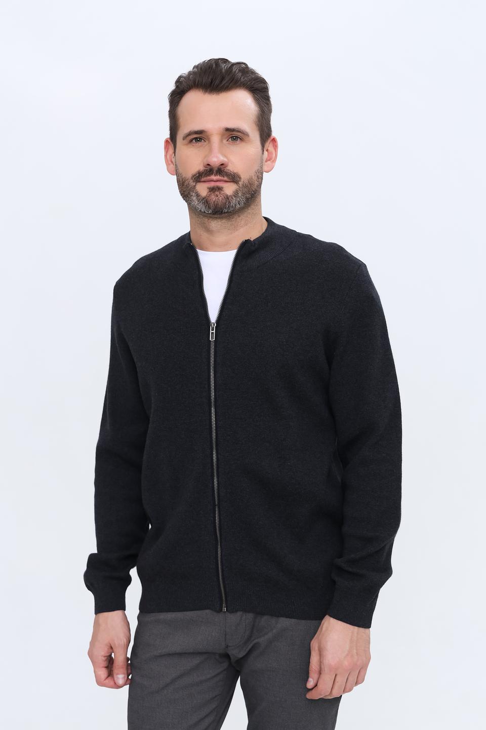 Кардиган Ragman мужской чёрный на молнии