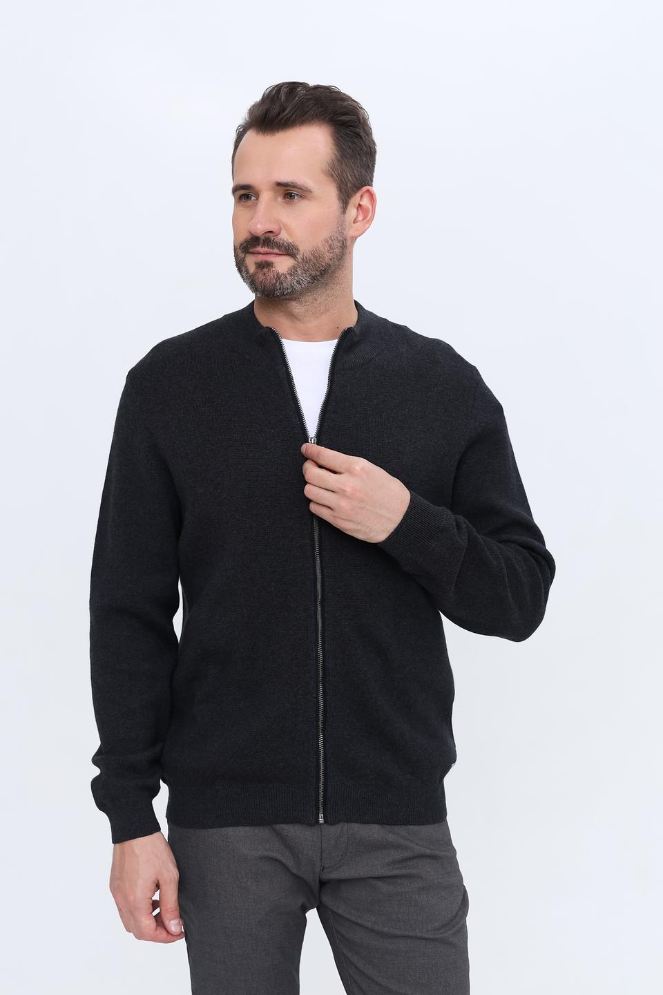 Кардиган Ragman мужской чёрный на молнии