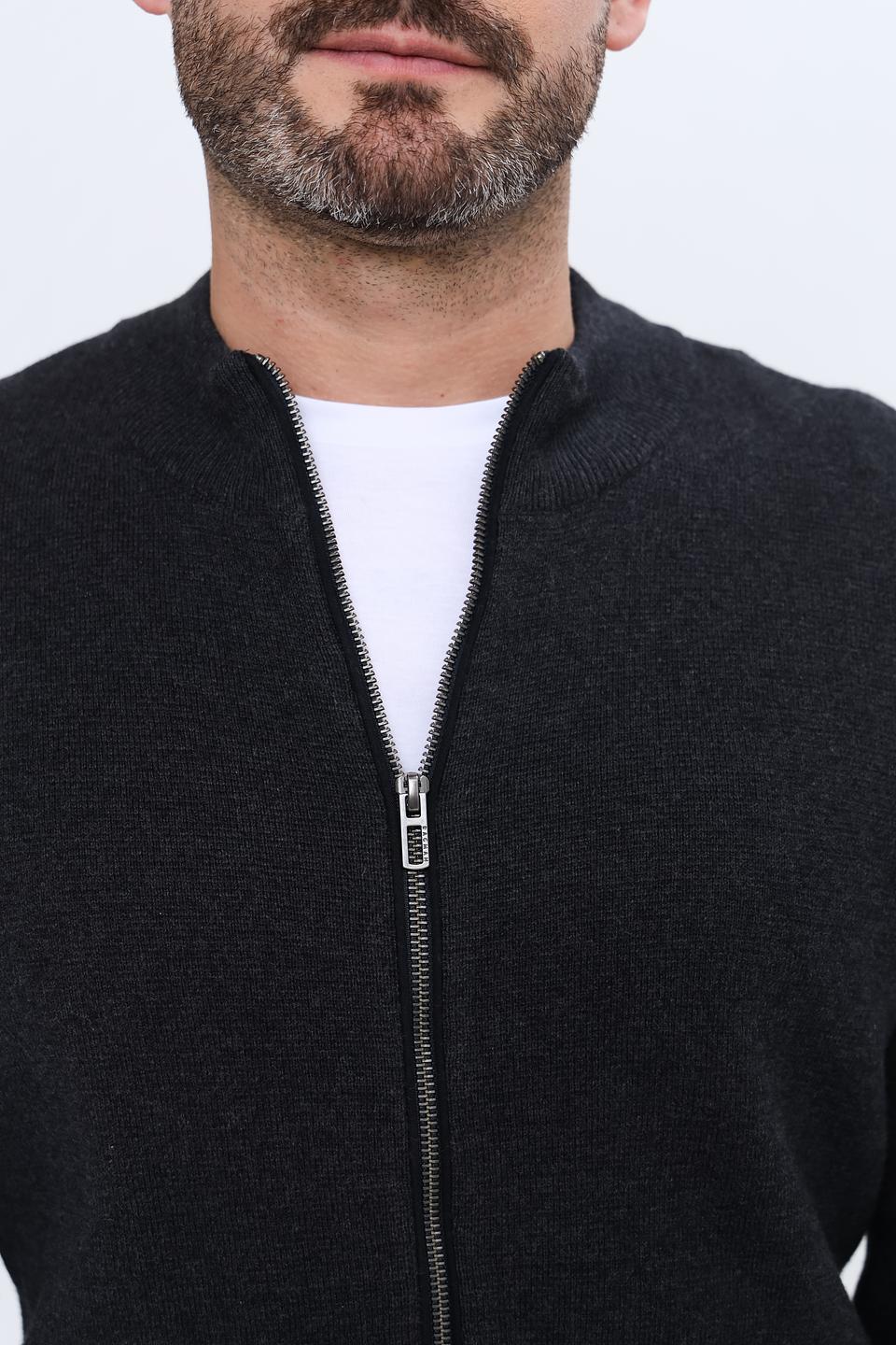 Кардиган Ragman мужской чёрный на молнии