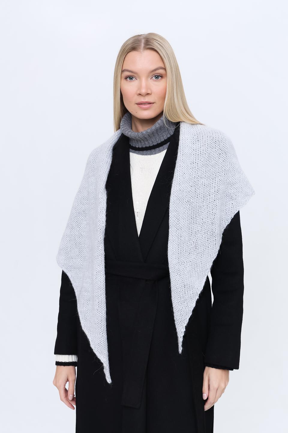 Шарф Marhatter вязаный светло-серый