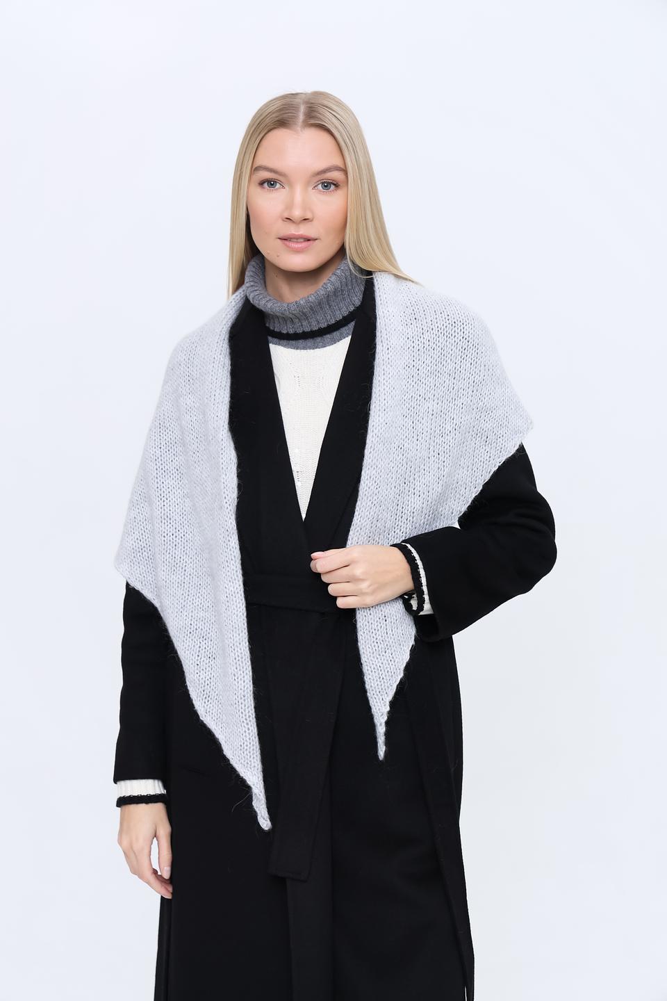 Шарф Marhatter вязаный светло-серый