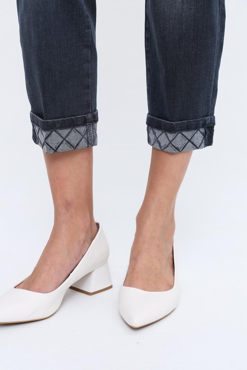 Джинсы Angels укороченные тёмно-синие