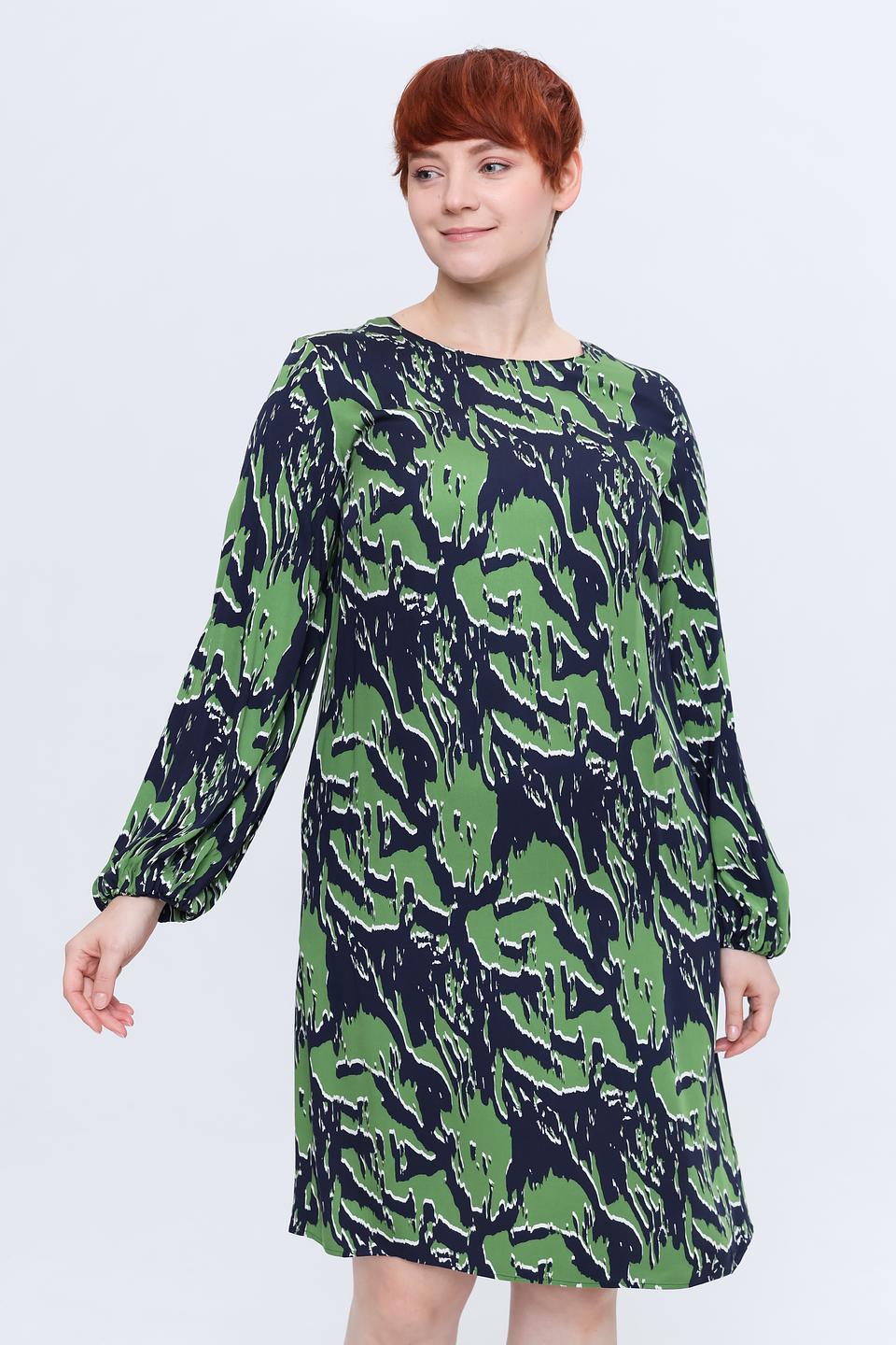 Платье Samoon с зелёным принтом