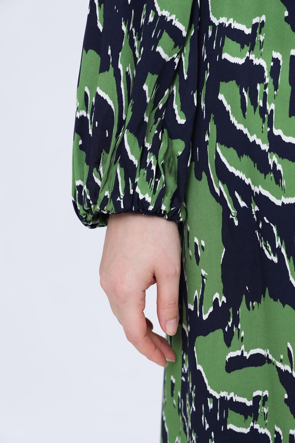 Платье Samoon с зелёным принтом