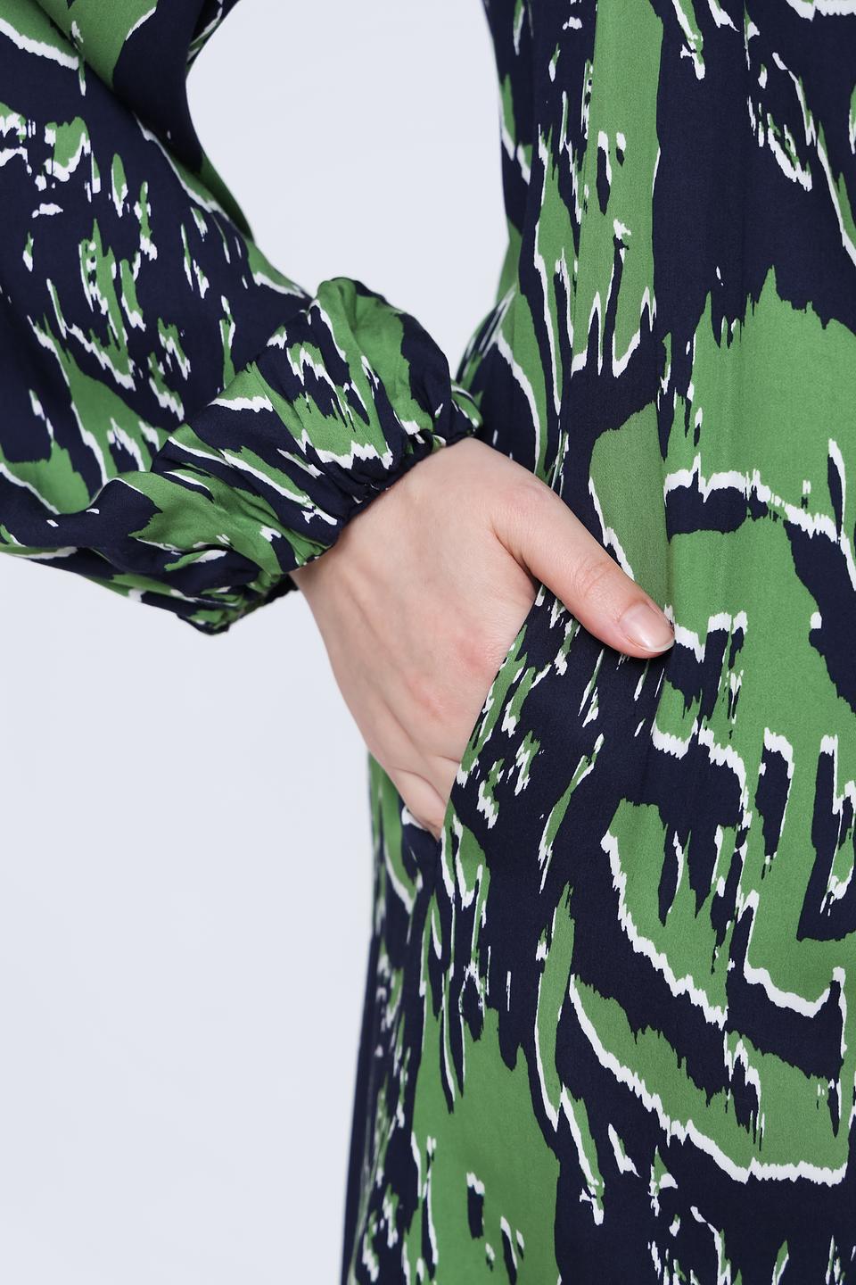 Платье Samoon с зелёным принтом