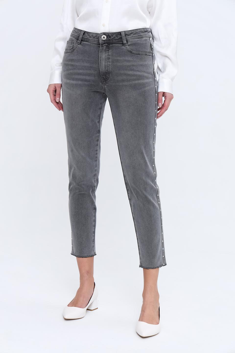 Джинсы Taifun серые с потертостями