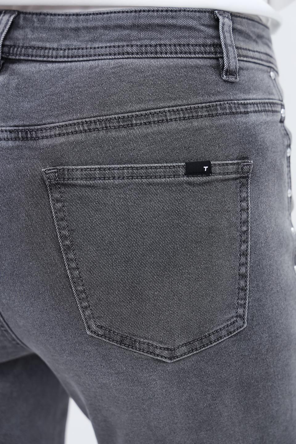 Джинсы Taifun серые с потертостями
