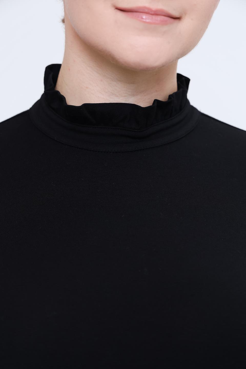 Лонгслив Gerry Weber чёрный с воротником-стойкой