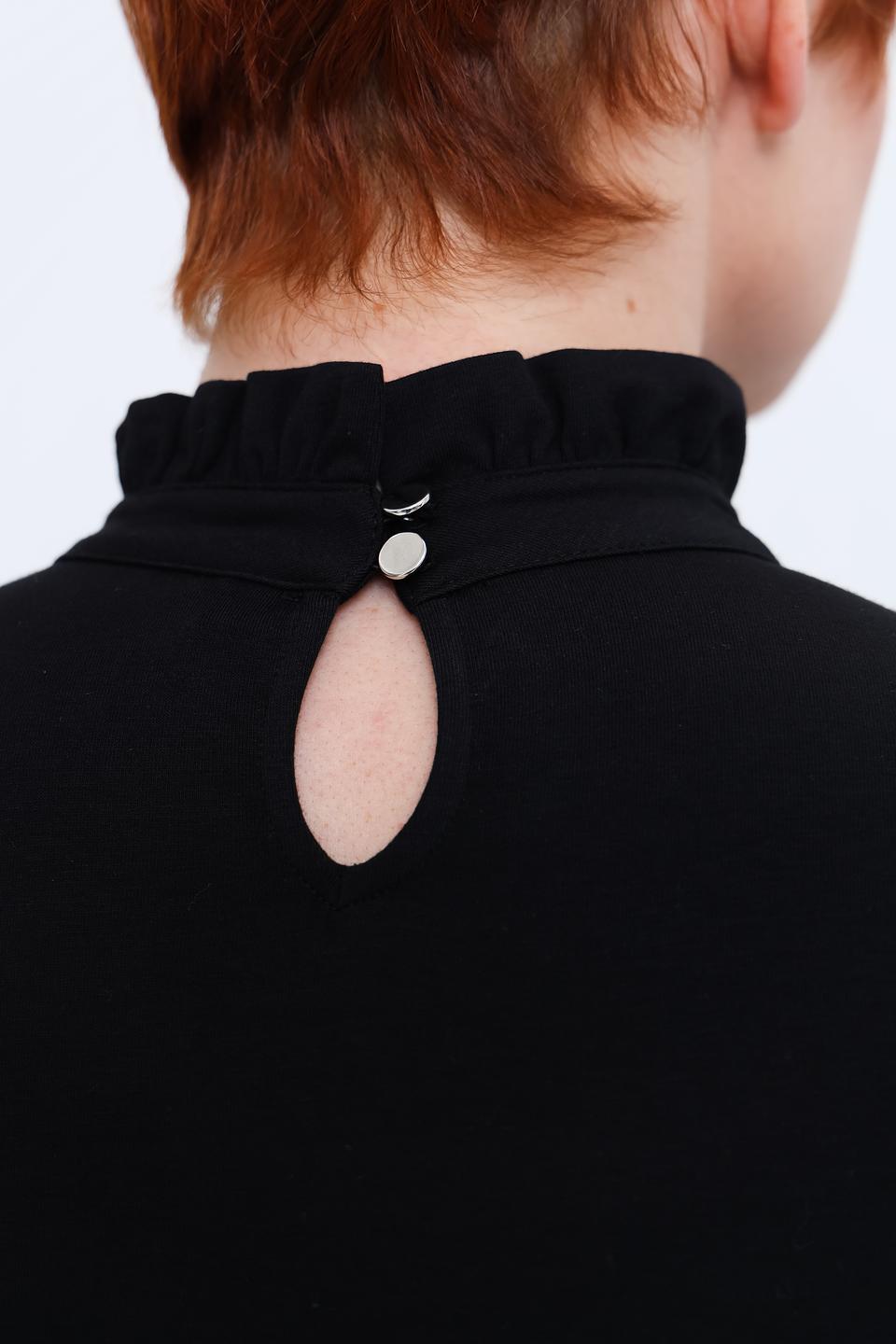 Лонгслив Gerry Weber чёрный с воротником-стойкой