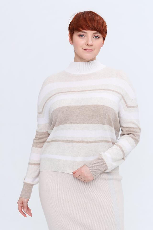 Пуловер Gerry Weber в полоску бежевый