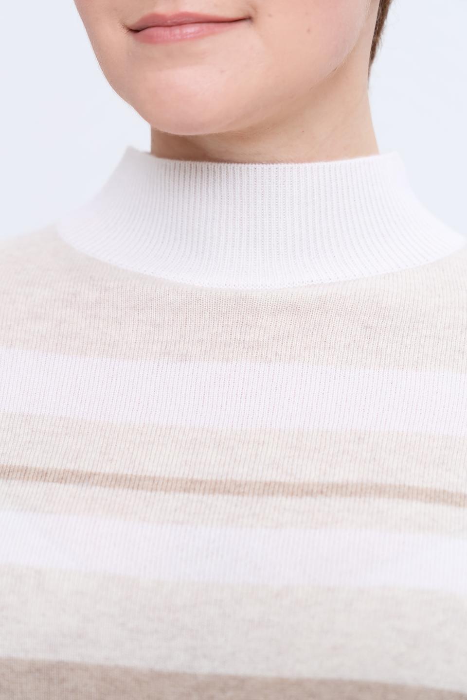 Пуловер Gerry Weber в полоску бежевый