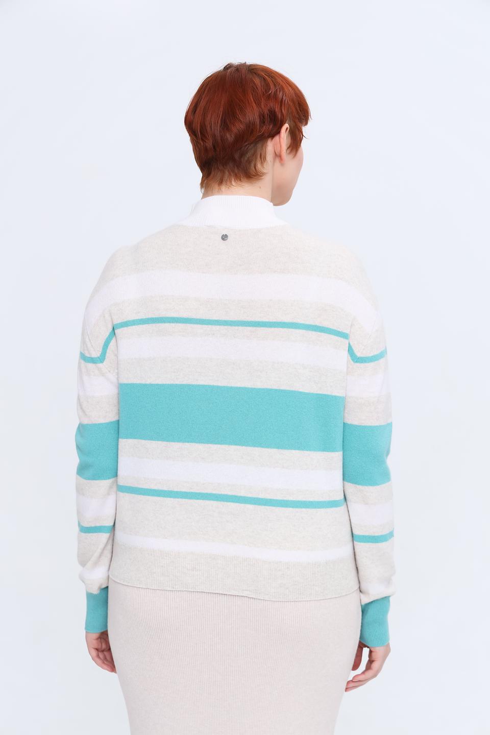 Пуловер Gerry Weber полоска бирюзовый