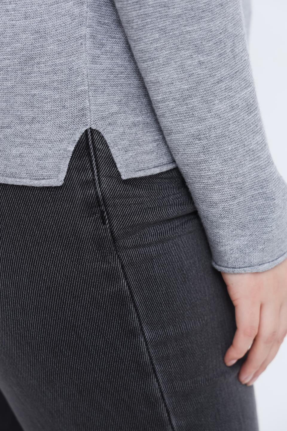 Пуловер Rabe collection серый с кулиской