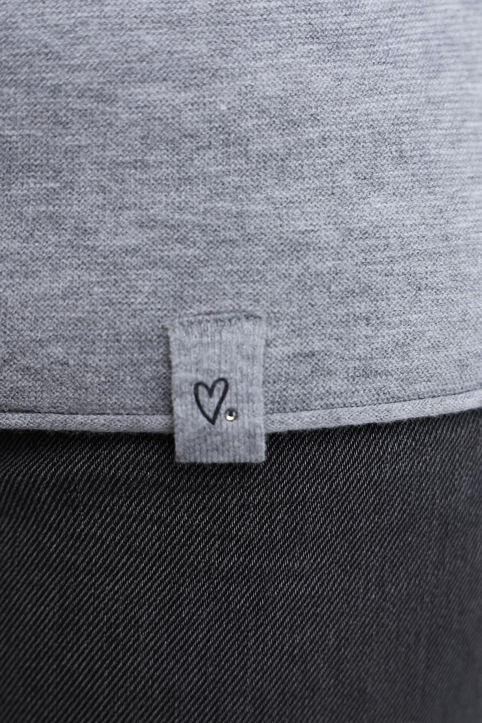 Пуловер Rabe collection серый с кулиской