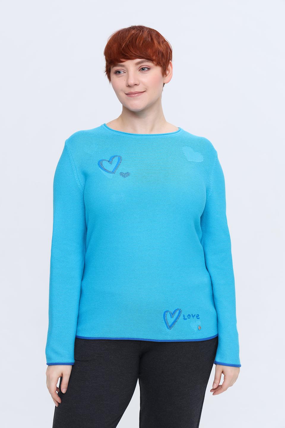 Пуловер Rabe collection бирюзовый