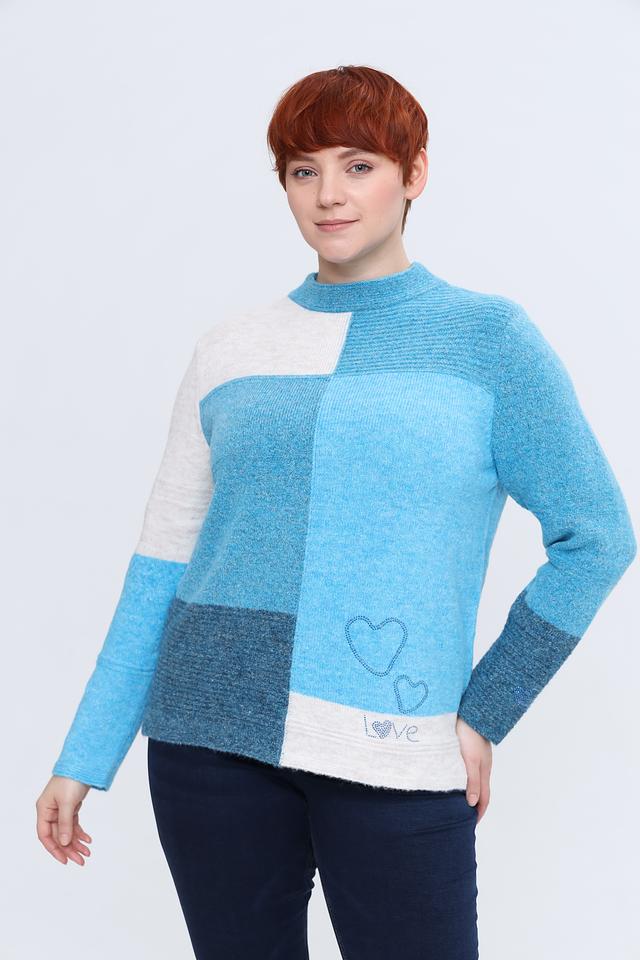 Пуловер Rabe collection в полоску голубой