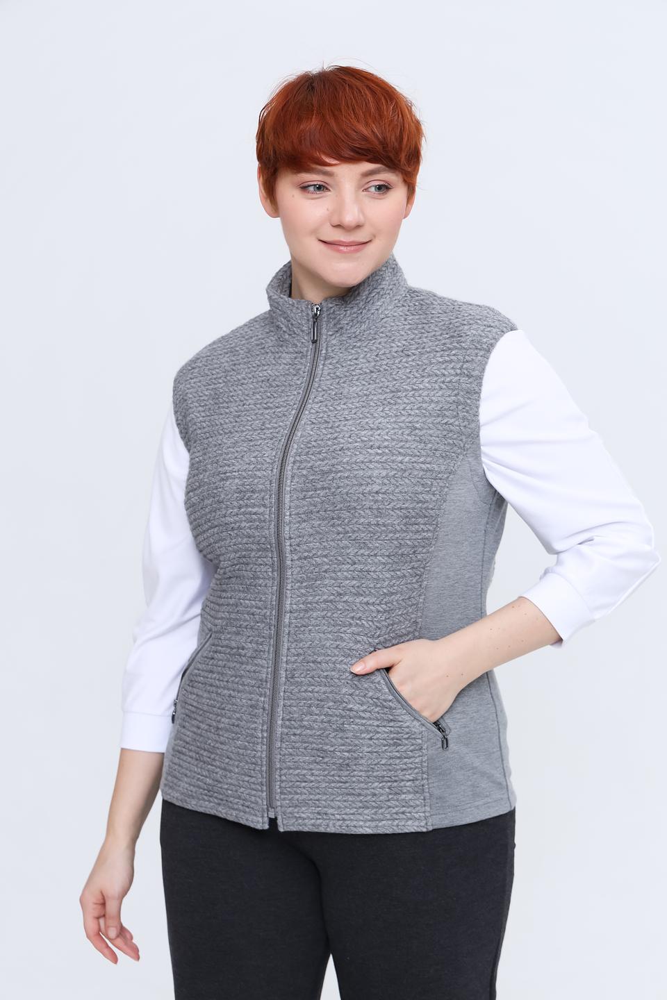 Жилет Rabe collection серый меланж