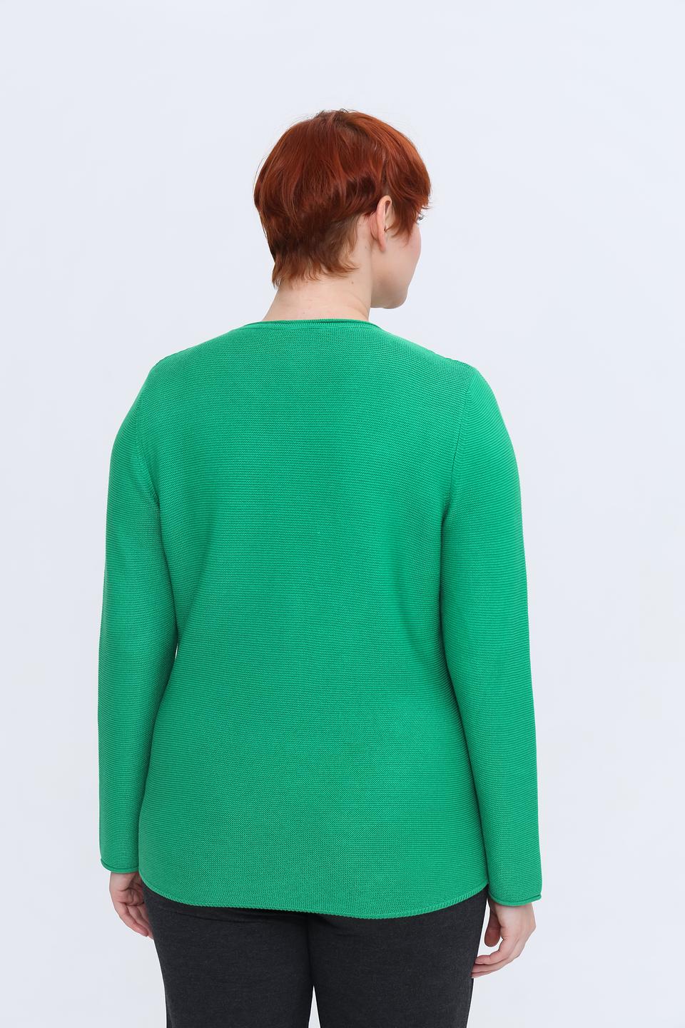 Пуловер Rabe collection зелёный с узором