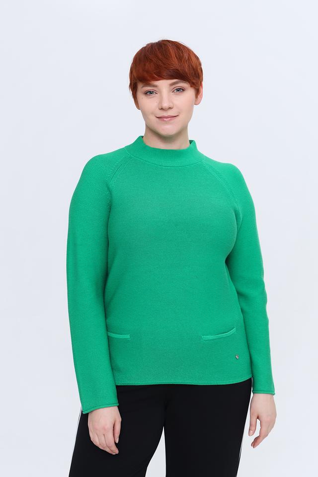 Пуловер Rabe collection зелёный с карманами