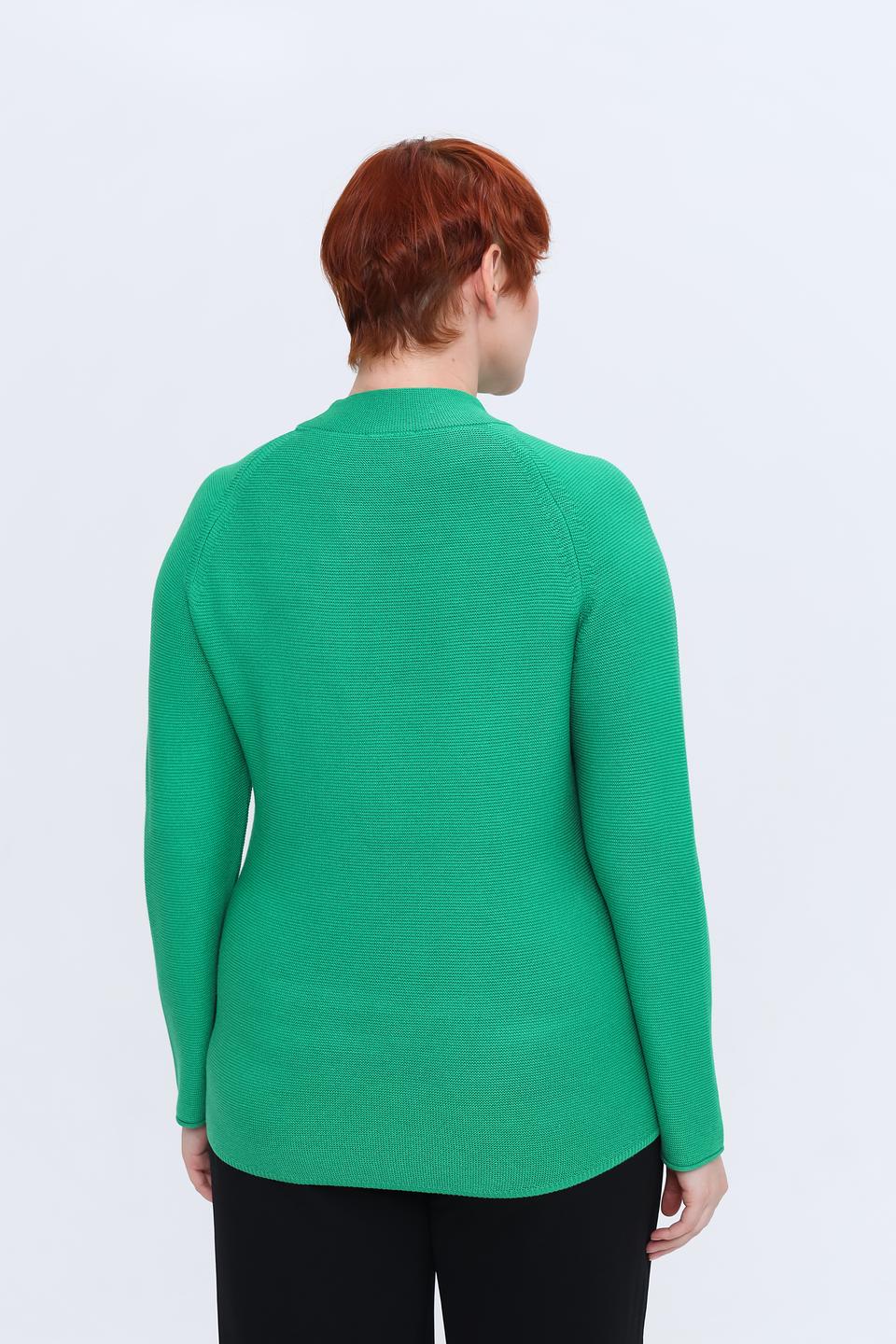 Пуловер Rabe collection зелёный с карманами