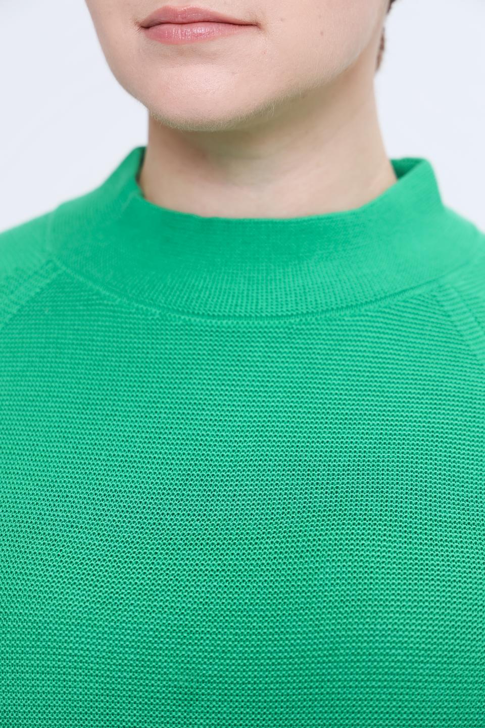 Пуловер Rabe collection зелёный с карманами