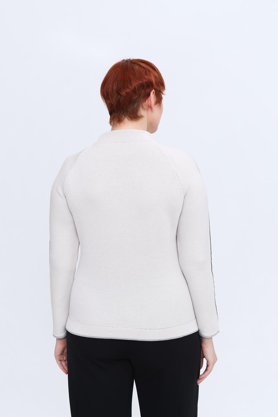 Пуловер Rabe collection с принтом светло-серый