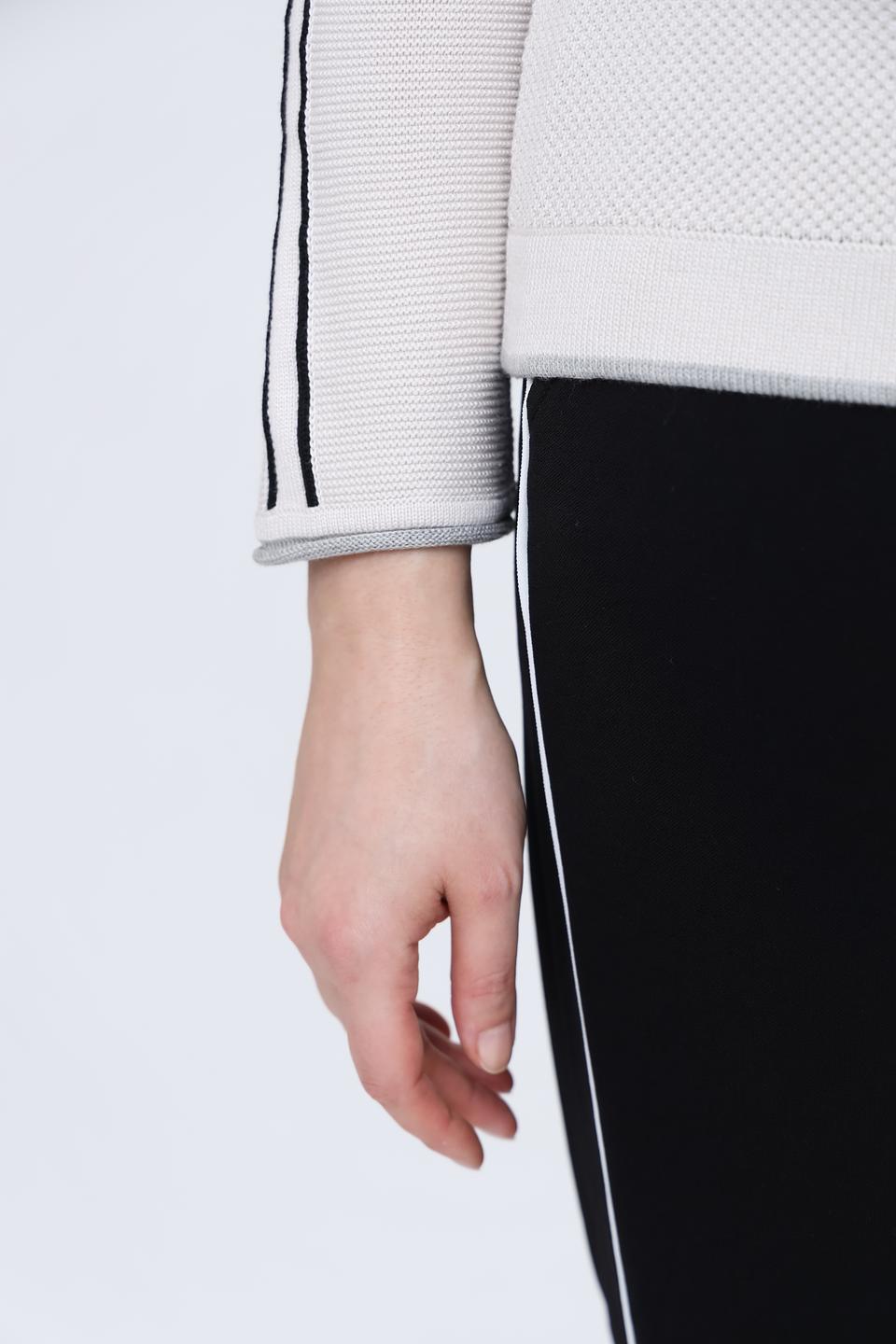 Пуловер Rabe collection с принтом светло-серый