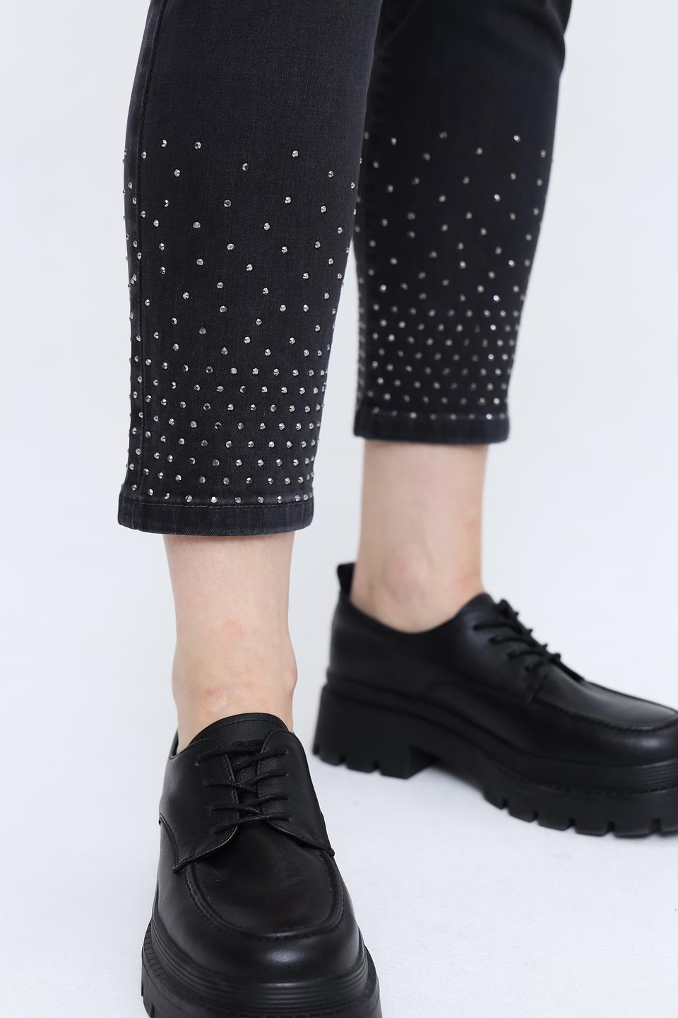 Джинсы с декором Rabe collection чёрные