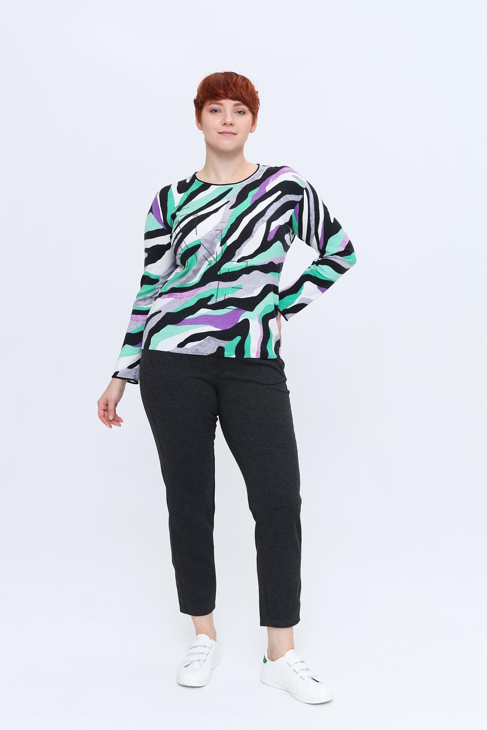 Пуловер Rabe collection зелёный принт