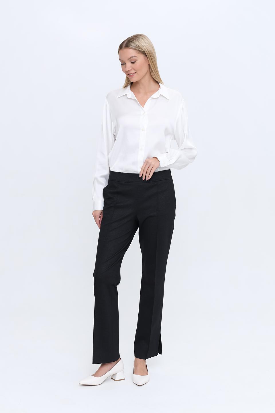 Брюки Lecomte чёрные с разрезом